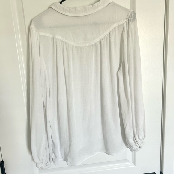 ESQUALO Classic White Button-Down Shirt With Sewing Detailing Size 14 - Picture 4 of 4